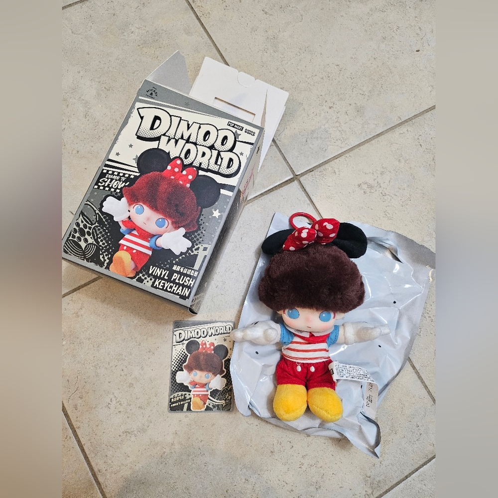Popmart Dimoo World x Disney Plush Keychain **Minnie's Balloon